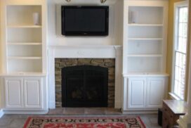 Living Room TV Stand and Fireplace Renovation
