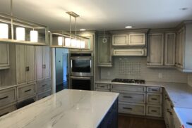 Kitchen Renovation With Cabinets And Lights"