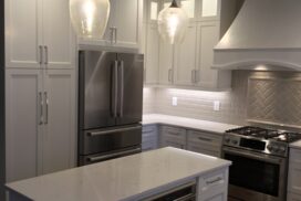 Kitchen White Cabinets And Built-In Appliances"